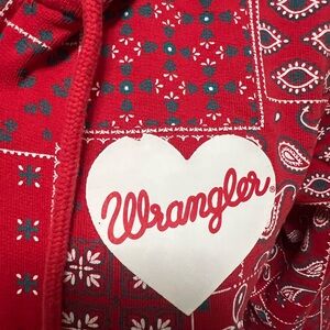 Wrangler Red Bandana Patterned Sweatshirt